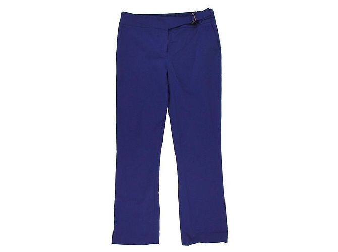 Escada Calças com fivela dourada roxa Roxo