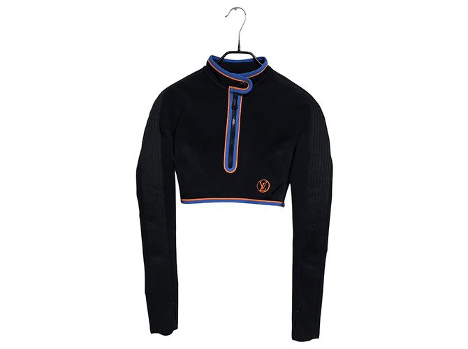 Louis Vuitton Crop T-Shirt Schwarz