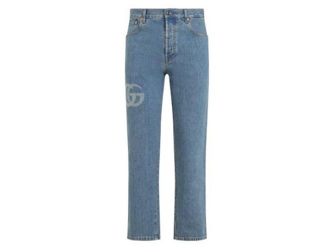 Gucci Double Denim Hose Blau