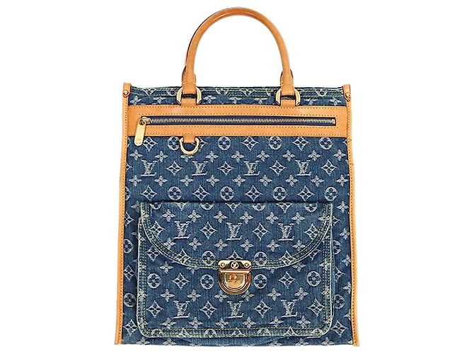 Louis Vuitton Sapla in denim monogramma Blu