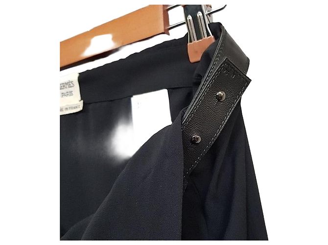 Hermès Gonna di seta Nero