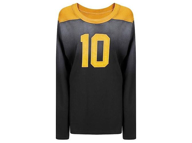 Maison Martin Margiela Varsity Langarm-T-Shirt Schwarz