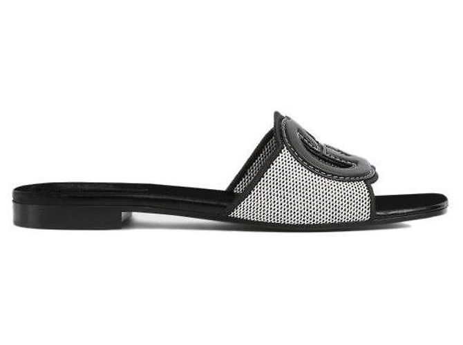 Gucci Interlocking Slide Sandal Black