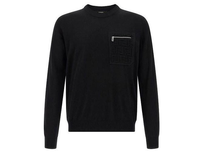 Fendi Wollpullover ATMO Schwarz