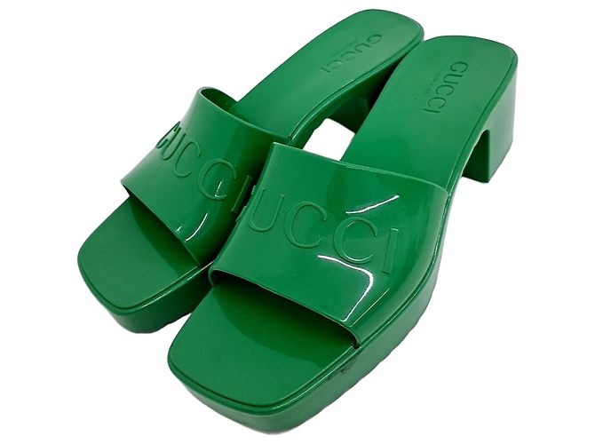 Infradito in gomma Gucci Verde