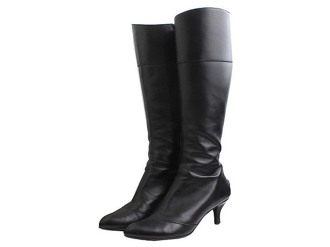 Bally Black Leather Long Boots