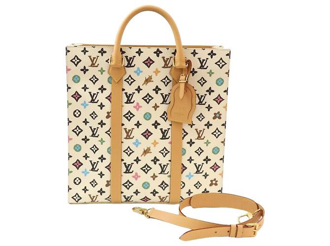 Louis Vuitton Sakplah Vanille Monogramm Tragetasche Weiß