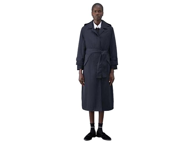 Thom Browne Poly-Twill-Mantel Schwarz