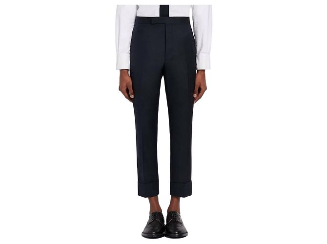 Thom Browne Classic Fit RWB Tab Super Twill Wool Backstrap Pants