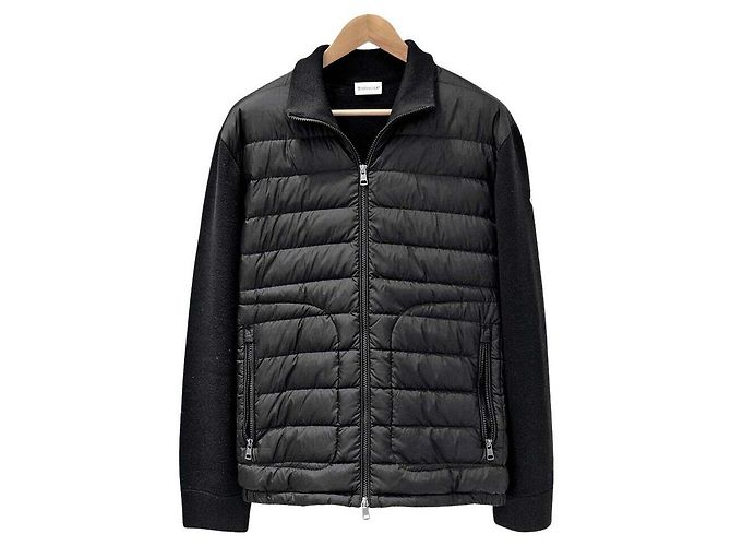 Moncler Gesteppter Strickcardigan Schwarz 