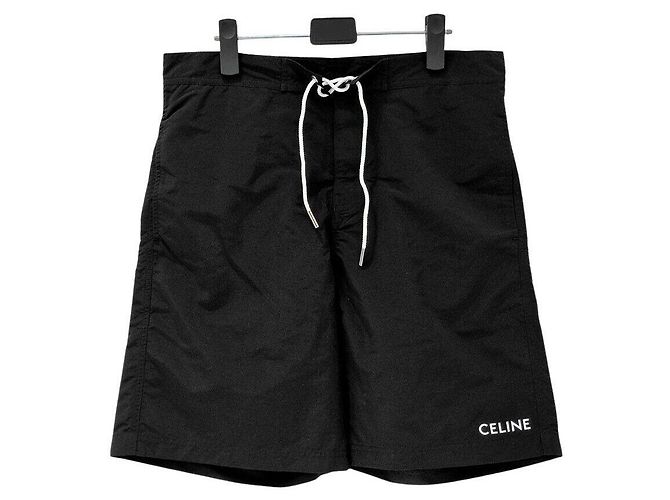 Céline Nylon-Badeshorts Schwarz