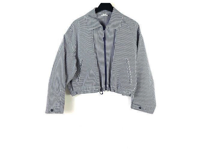 Hermès Stripe Blouson Jacket Blue