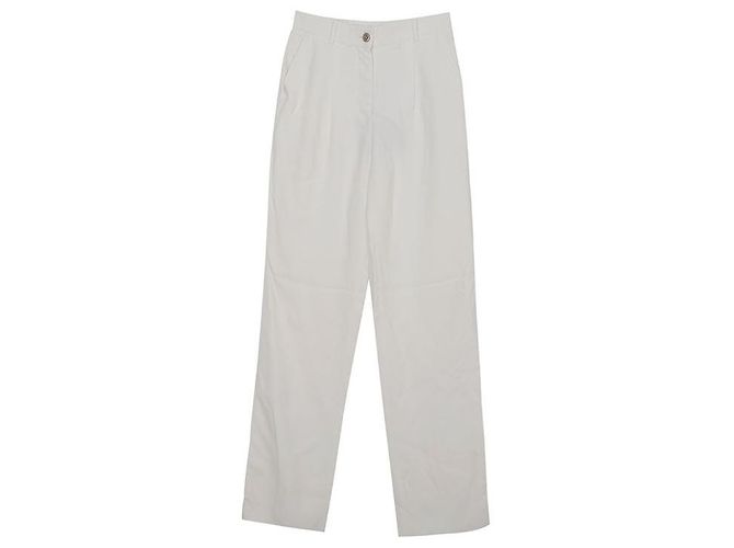 Louis Vuitton Pantalones de Rayón con Rayas Tamaño Blanco