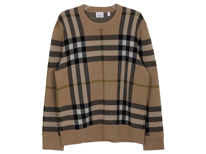 Burberry Weiche Spaß Strickgröße Braun Tuch