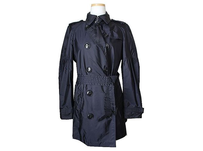 Burberry Marineblauer Halbtrenchcoat