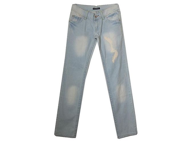 Dolce & Gabbana Dolce Gabbana Washed Denim Pants Blue
