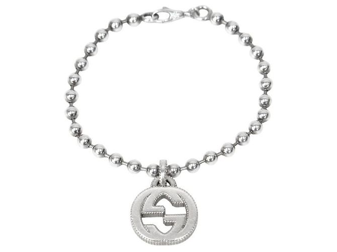Gucci Pulsera de plata entrelazada