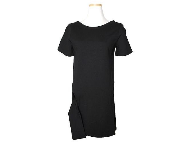 Maison Martin Margiela Schwarzes Kleid mit U-Ausschnitt