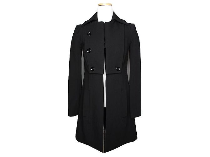 Chloé Black Wool Double-Breasted Coat