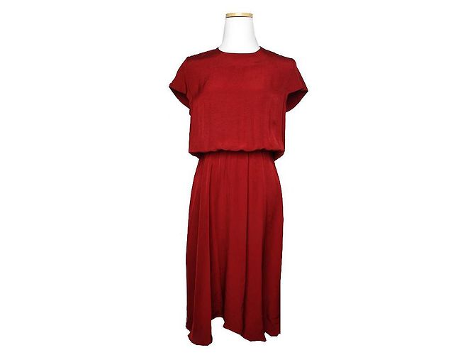 Bordeaux Gestreiftes Kleid Isabel Marant Étoile Rot