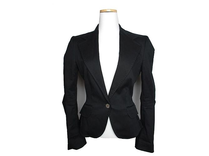 Dolce & Gabbana Jaqueta de algodão preta Dolce Gabbana Preto