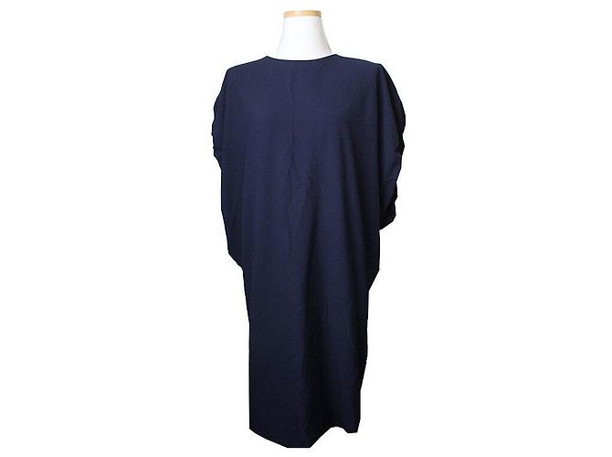 Acne Navy Slit Dress Half Blue