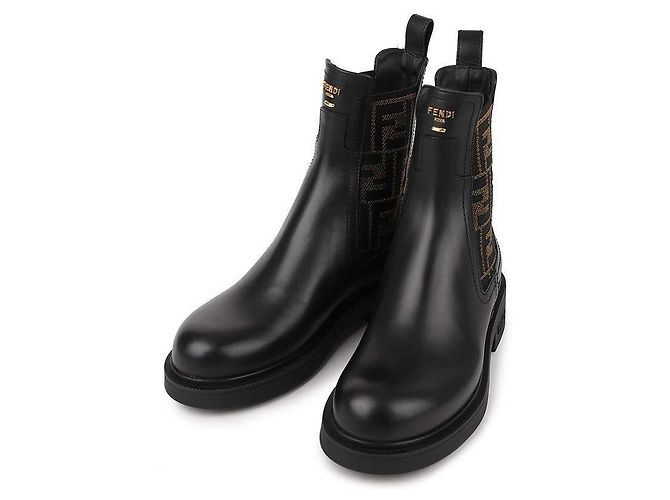 Fendi Stivali Biker Nero 