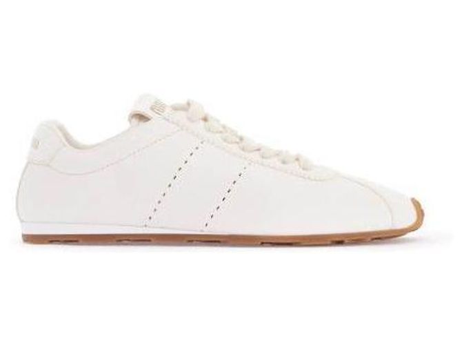 Miu Miu Napa-Leder-Sneaker Weiß