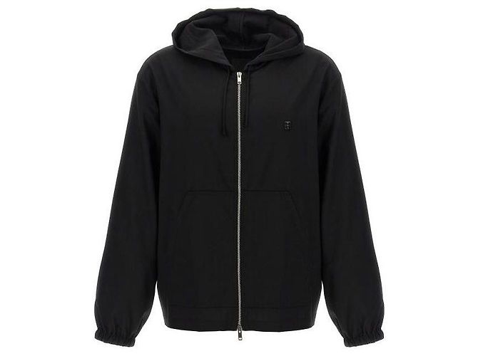 Givenchy Moletom com capuz e zíper de lã Preto