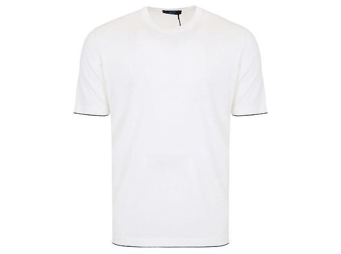 Kiton Weißes Wollstrick-T-Shirt