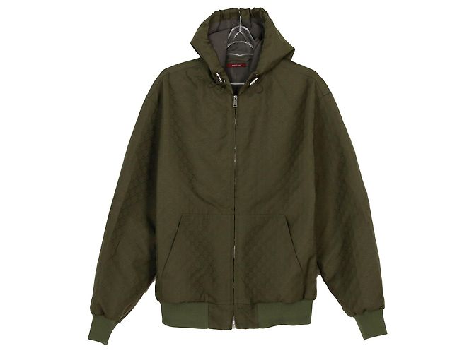 Gucci Giacca con cappuccio in ribstop Marrone