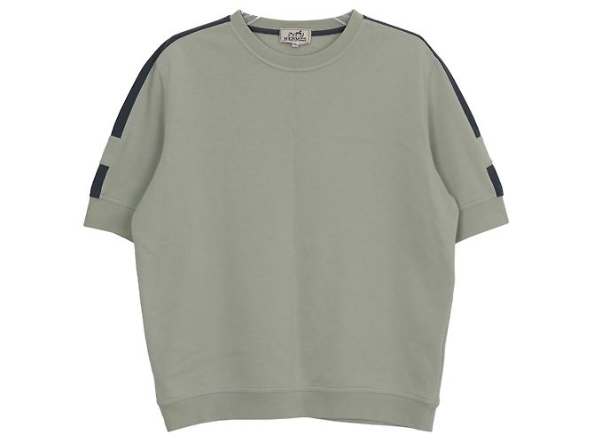Hermès Kurzarm-Sweatshirt Größe XL Grün 