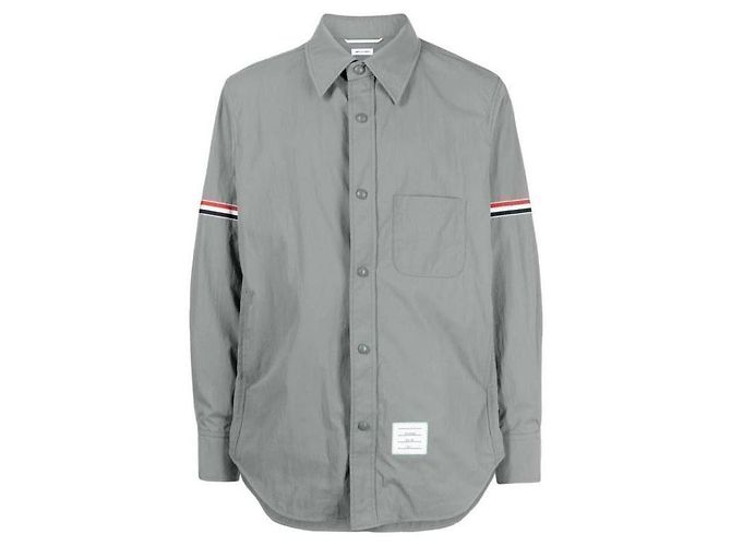 Thom Browne Giacca camicia in nylon con maniche elastiche