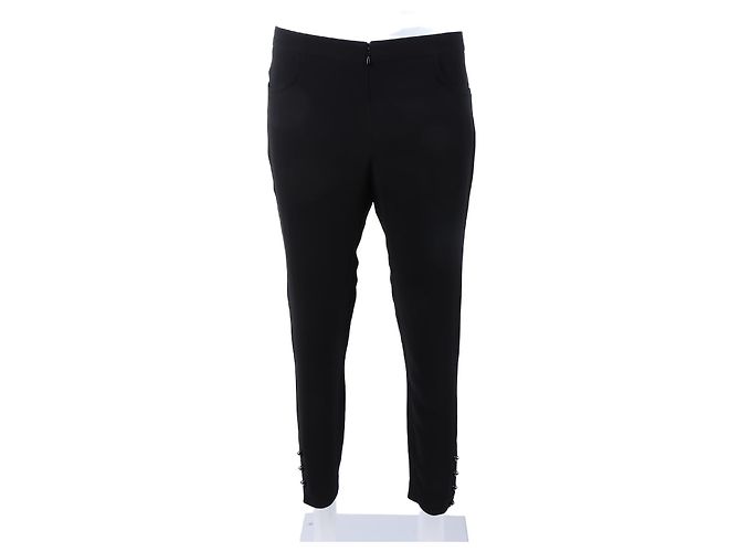 Chanel Silk Pants Black