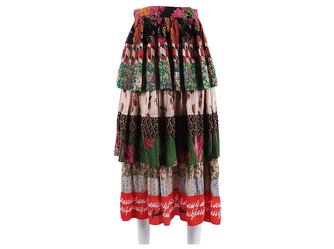 Saia de seda Gucci Multicor