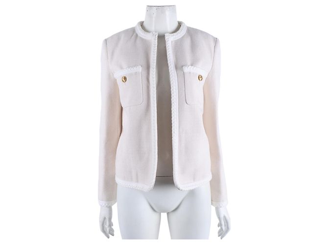 Céline Celine Silk Jacket White