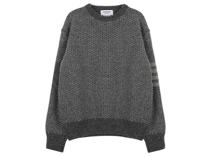 Thom Browne Herren Rundhals-Pullover Braun 