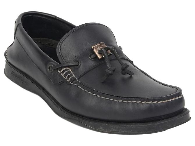 Salvatore Ferragamo Size String Loafer Black
