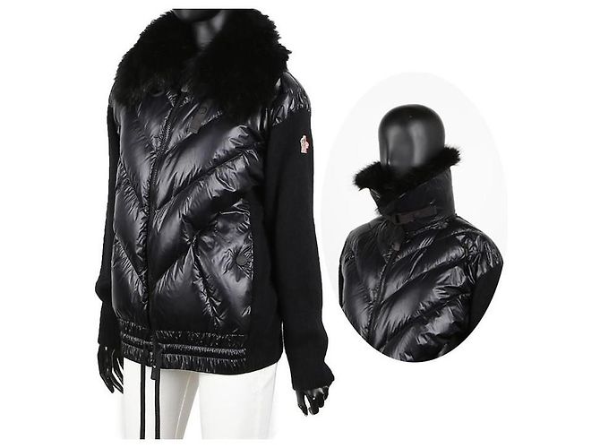 Moncler Grenoble Alpaca Down Jacket Black