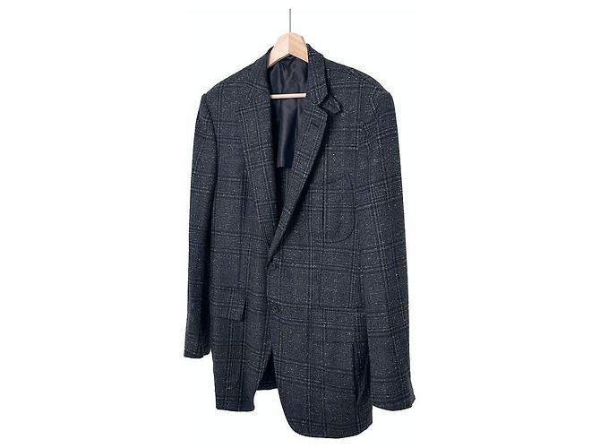 Tom Ford Giacca blazer in lana e seta a quadri per uomo Marrone