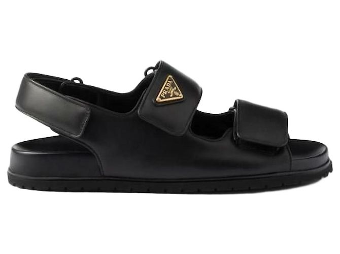 Prada Triangle Double Strap Sandals