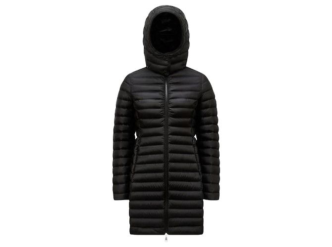 Moncler Giacca Lunga con Cappuccio Igelong Nero