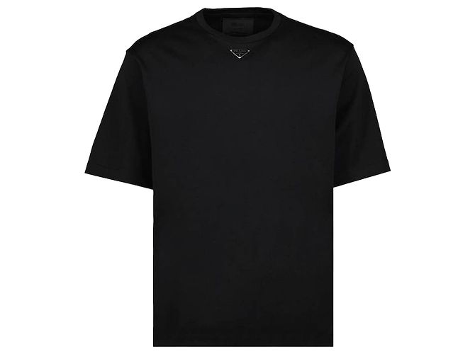 Prada Baumwoll-T-Shirt Schwarz