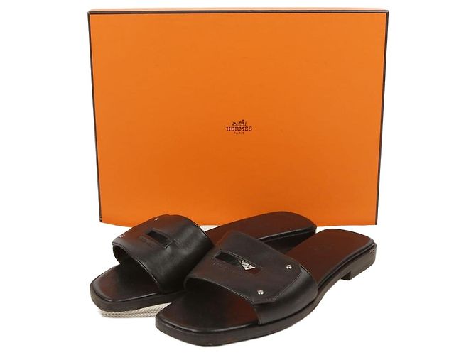 Hermès Mule Slippers Size Black