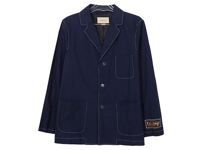 Gucci Taglia della giacca Stitch Blu