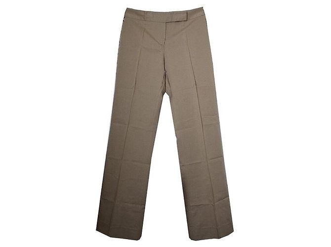 Valentino Pantalones de mezcla de algodón marrón camello Castaño