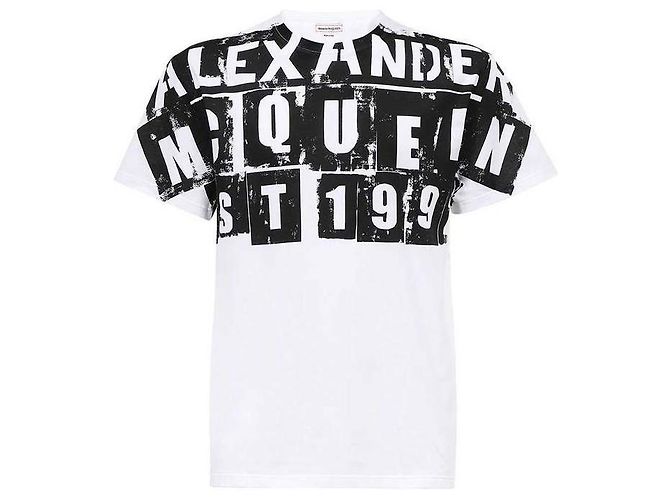 Alexander Mcqueen Oversized T-Shirt mit Punk-Logo-Druck