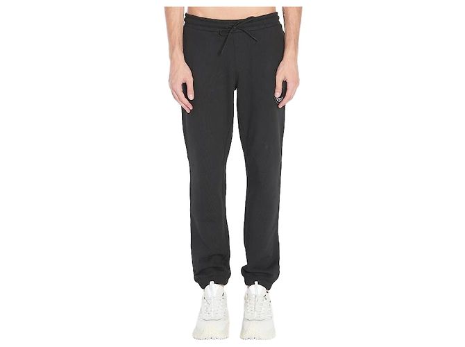 Moncler Baumwoll-Sweatpants mit Logo-Patch Schwarz