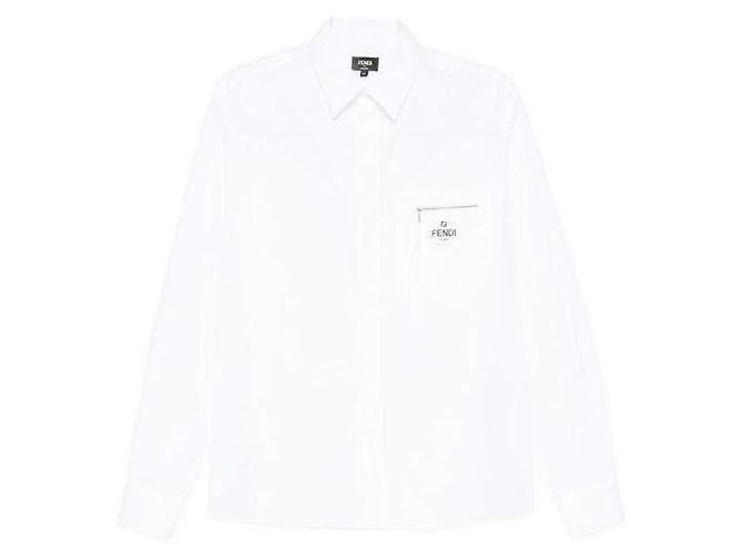Fendi Camisa de algodão Branco