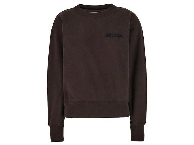 Isabel Marant Mit Logo bestickter Sweatshirt Schwarz 